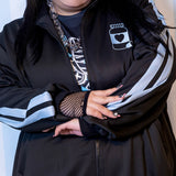 Blood Pack/Pill Bottle Jersey Jacket Black/Pastel Blue (Plus Size Ver.)
