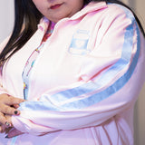 Blood Pack/Pill Bottle Jersey Jacket Pastel Pink/Pastel Blue  (Plus Size Ver.)