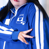 Blood Pack/Pill Bottle Jersey Jacket Navy  (Plus Size Ver.)