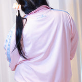Blood Pack/Pill Bottle Jersey Jacket Pastel Pink/Pastel Blue  (Plus Size Ver.)