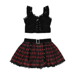 BLACK/RED TARTAN
