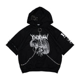 Brain Drain Girl Hoodie with Short Sleeves