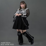 [プラスサイズ]脳みそ少女 レッグ付きスカート