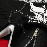 Asymmetry Skull Long Sleeve Tee