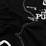 Asymmetry Skull Long Sleeve Tee