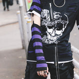 Asymmetry Skull Long Sleeve Tee