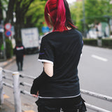 Asymmetry Skull Long Sleeve Tee