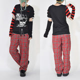 Asymmetry Skull Long Sleeve Tee