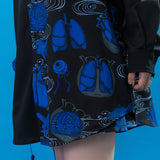 をち水 アシメシャツ NAVY