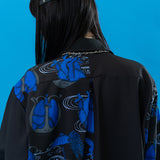 をち水 アシメシャツ NAVY