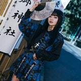 をち水 アシメシャツ NAVY