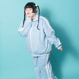 Safe Jersey Pants Pastel Blue Plus Size