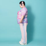 Safe Jersey Pants Pastel Pink/ Pastel Blue Plus Size