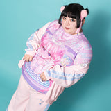 Safe Jersey Pants Pastel Pink/ Pastel Blue Plus Size