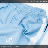 [プラスサイズ]安心 ジャージショートパンツ パステルブルー