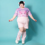 [プラスサイズ]安心 ジャージショートパンツ P.PI/P.BL