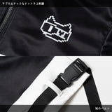 [半袖]ドットネコ ジャージジャケット BK