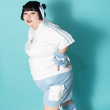 Dot Cat Short Pants Plus Size
