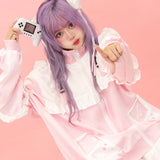 GAME OVER FRILL JACKET PINK