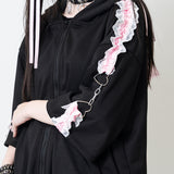 [Short Sleeves] LOVE PUNK ZIP HOODIE 