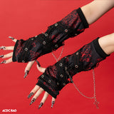 PUNKYバニー アームカバー RED