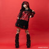 PUNKY BUNNY LEG WARMERS RED