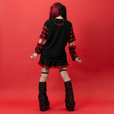 PUNKY BUNNY LEG WARMERS RED