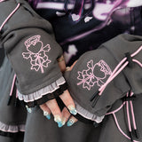 Heart Hack Arm Cover DARK GRAY/PINK