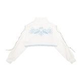 Heart Hack クロップドジャケット WHITE/PASTEL BLUE