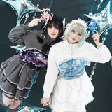 Heart Hack クロップドジャケット WHITE/PASTEL BLUE