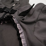 Heart Hack クロップドジャケット DARK GRAY/PINK