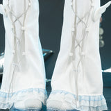 Heart Hack Leg Warmers WHITE/PASTEL BLUE