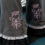Heart Hack Leg Warmers DARK GRAY/PINK