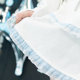 Heart Hack Skirt WHITE/PASTEL BLUE