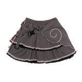 Heart Hack スカート DARK GRAY/PINK