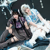 Heart Hack スカート DARK GRAY/PINK