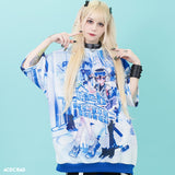 CYBER CAT Hoodie Short Sleeves