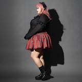 Pleated Pants-Skirt Plus Size