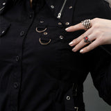 Wベルト シャツ BLACK