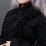 エンビロングブラウス BLACK