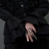 エンビロングブラウス BLACK
