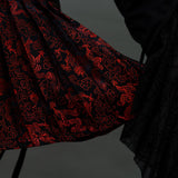 ドラゴンレッグ付きスカート BLACK/RED