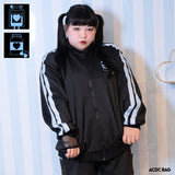 Blood Pack/Pill Bottle Jersey Jacket Black/Pastel Blue (Plus Size Ver.)