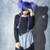Dark Abyss Asymmetric Cut-&-Sew Tee