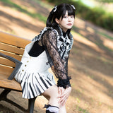 ピアノ ジャンパースカート WHITE