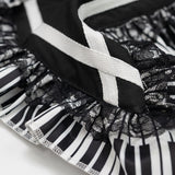 Piano Attached Collar Black