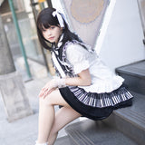 Piano Attached Collar Black