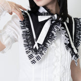 Piano Attached Collar Black
