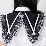 Piano Attached Collar Black