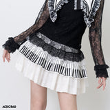 Piano 4-layers Skirt White